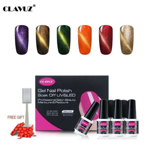

nail 6pcs набоѬ 3d cat eye gel полкого soak off magnetic подаѬки магни палока лаки semi поонно