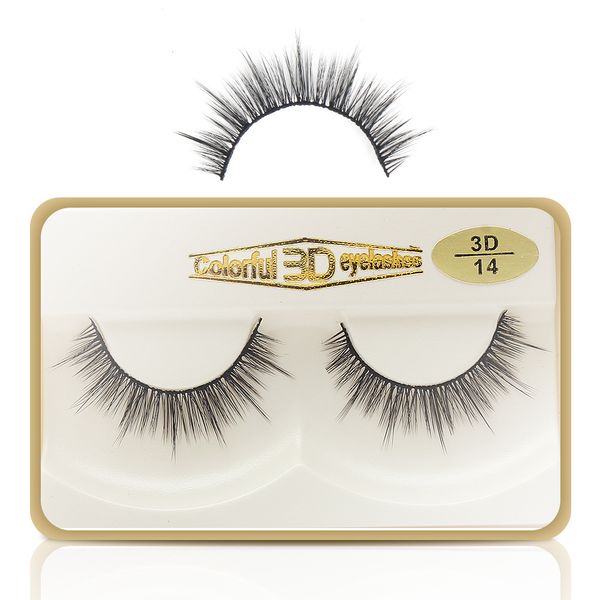 

3d eyelashes natural long false eyelashes synthetic hair handmade full strip lashes ing