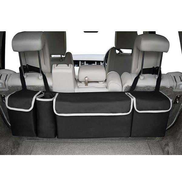 

car trunk organizer adjustable backseat storage bag high capacity multi-use oxford car seat back organizers interior accessories