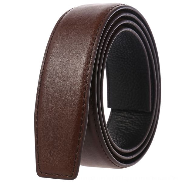 

plain automatic buckle strip cowhide ly35-3209 men's men's plain belt automatic buckle belt strip cowhide ly35-3209, Black;brown