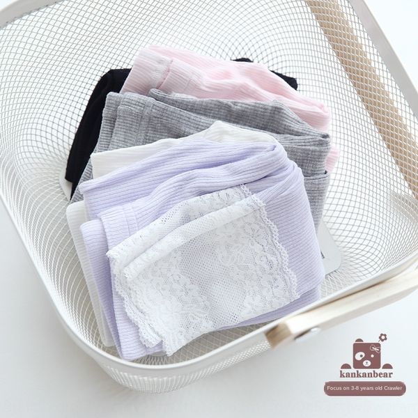 

2020 summer modal leggings lace stitching children women tight pants tight pants lace tights children leggings, Blue