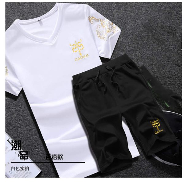 

женщины дизайнерской tracksuit футболка + шорты летней марки костюмов joggers роскошных костюмы футболка дышащих тройники письмо, Gray