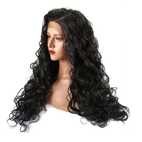 24 Inches Body Wave Lace Front Human Hair Wigs For Women Pre