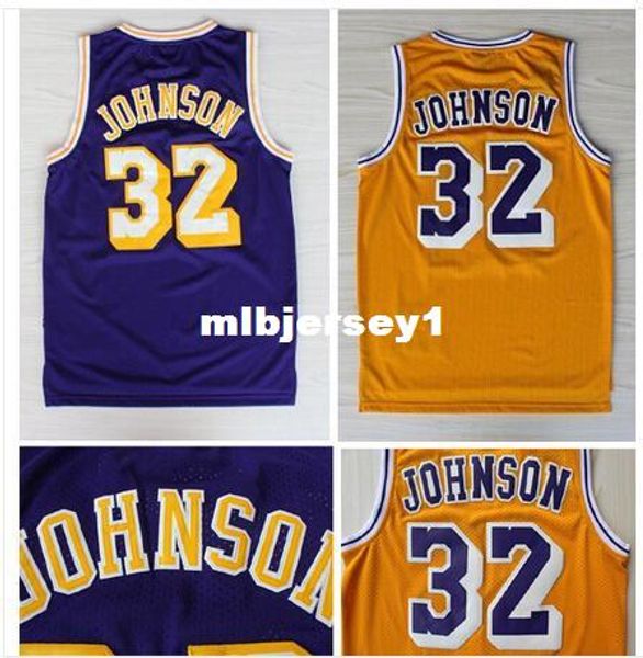 

#32 johnson jersey ,earvin johnson basketball jersey, basketball jersey,stitched logo size:s-xxxl ncaa college, Black;blue