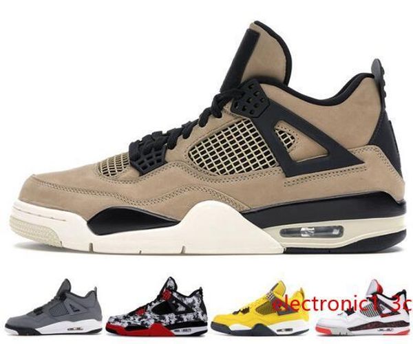 

fiba 2019 mushroom 4 4s bred jumpman basketball shoes men silt red splatter dunk from above wholesale sport sneakers designer trainers