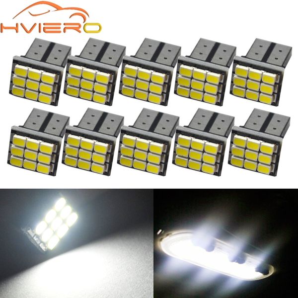 

10x white t10 w5w 194 168 9smd 1206 3020 9led car led auto mobile marker bulbs interior lamps backup clearance lighting dc 12v