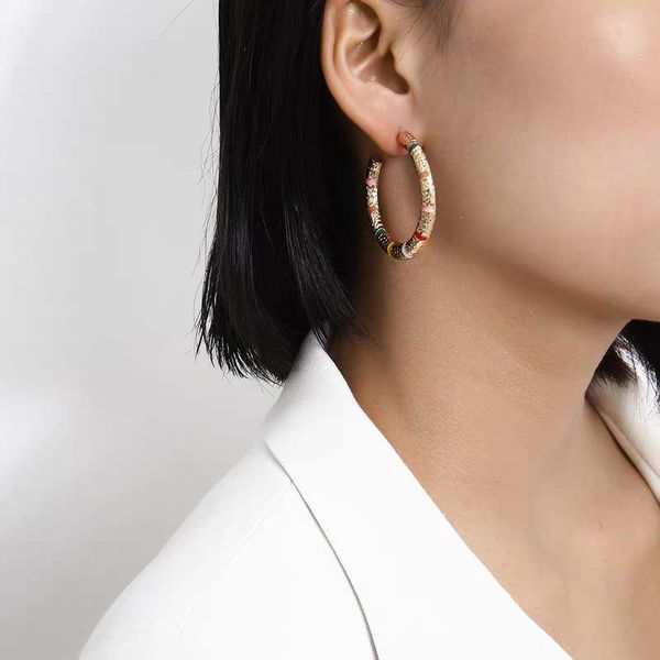 

bohemian big round hoop earrings women fashion gold color earring female boho jewelry brincos bijoux, Golden;silver