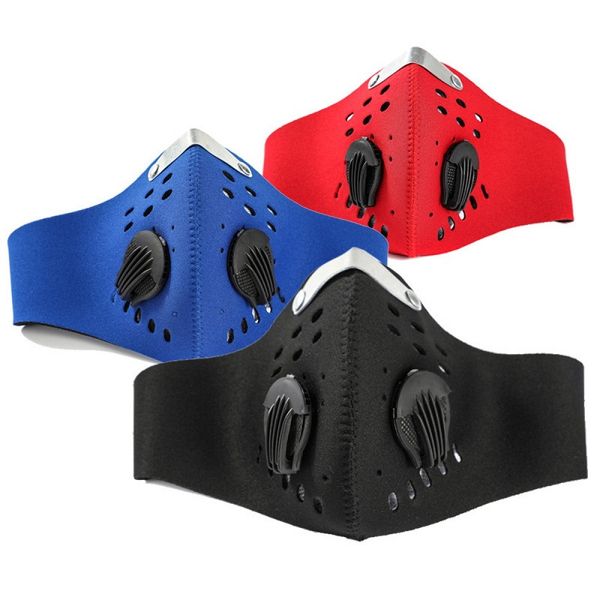 

men/women activated carbon dust-proof cycling face mask anti-pollution bicycle bike outdoor training mask face shield bike mask with filter