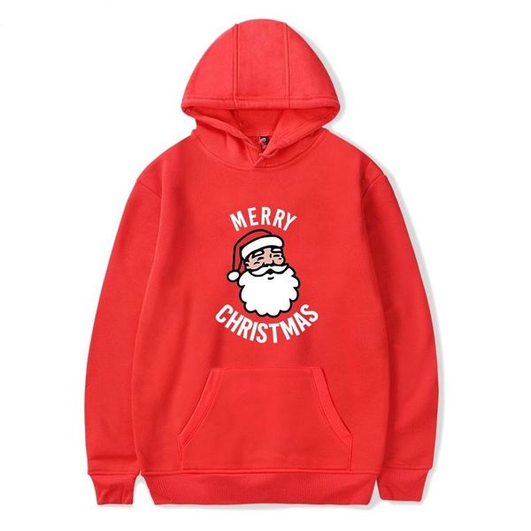 

women's hoodies & sweatshirts mens brief printed christmas women santa claus plus size casual loose male female pullover, Black