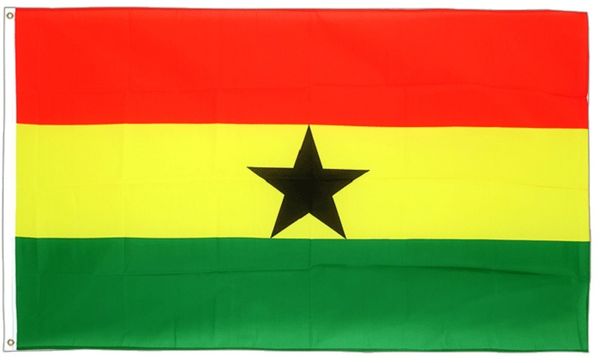 A República da bandeira de Gana 90x150cm Bandeira de África Ghana National País Bandeira Poliéster Impresso suspensão vôo