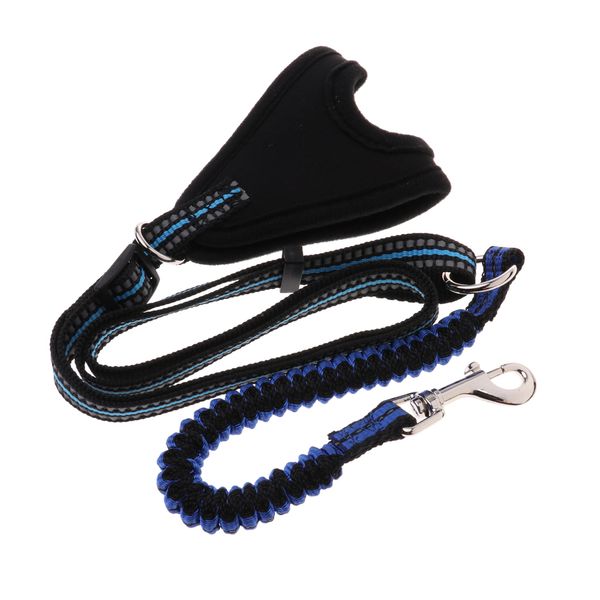 

flexible hands-running training leash with reflective stitching