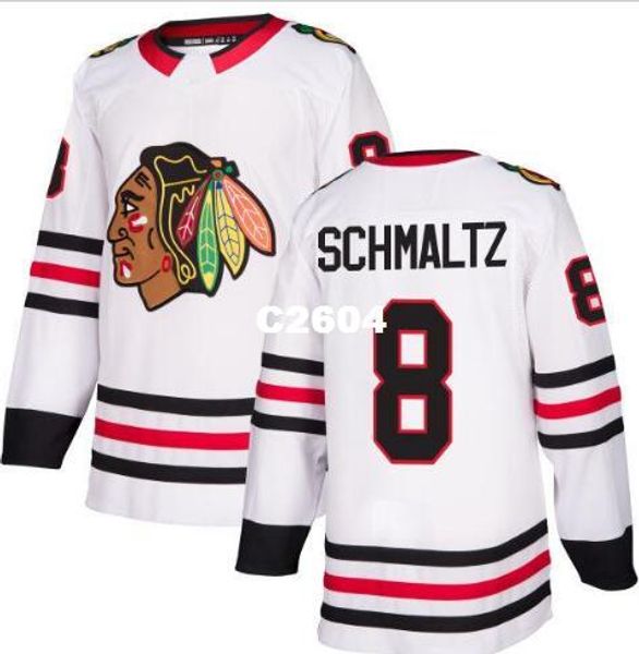 

реальные мужчины реальные полный вышивка 2018 мужская чикаго блэкхокс звезда #8 ник шмальц хоккей джерси или пользовательские любое имя или, Black;red