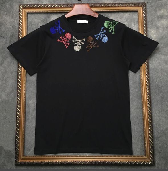 

2020 men neckline color drill skull print t shirt luxury mastermind japan mmj runway tee fashion t shirt designer hip hop, White;black