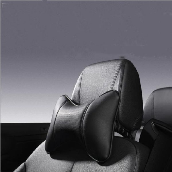 

2019 brand new arrival car neck pillows both side pu leather single headrest fit for most cars filled fiber pillow