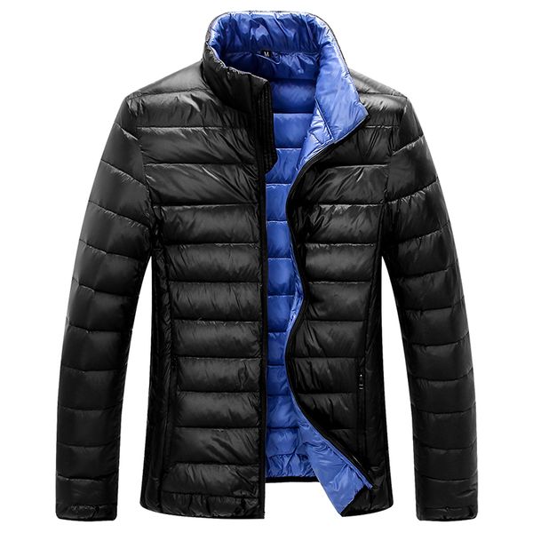 

2019 новая мода повседневная ultralight mens утка вниз куртки осень зима пальто мужчины легкий утка вниз куртка мужчины пальто, Black