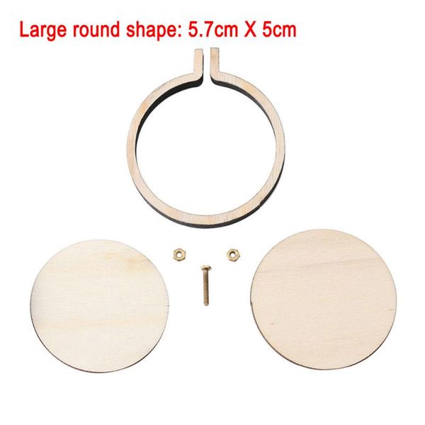 

mini wooden cross stitch hoop ring embroidery circle sewing kit frame craft, Black