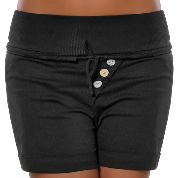 

women's shorts 2021 women feminino fashion summer pants high waist bandage trousers spodenki damskie, White;black