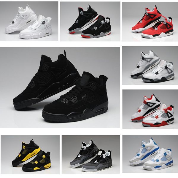 

basketball shoes 4 4s men women raptors sports shoes white cement black red yellow sneakers us size 5.5-13 ing