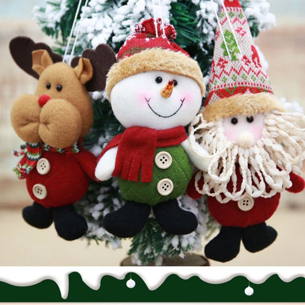 

christmas decoration fabric santa claus snowman doll doll christmas tree hanger child gift toy
