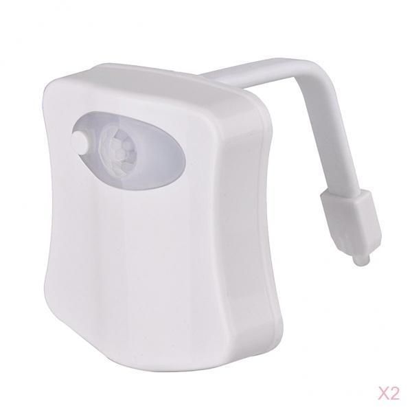 

2pcs sensor motion activated led night light toilet seat 16 colors