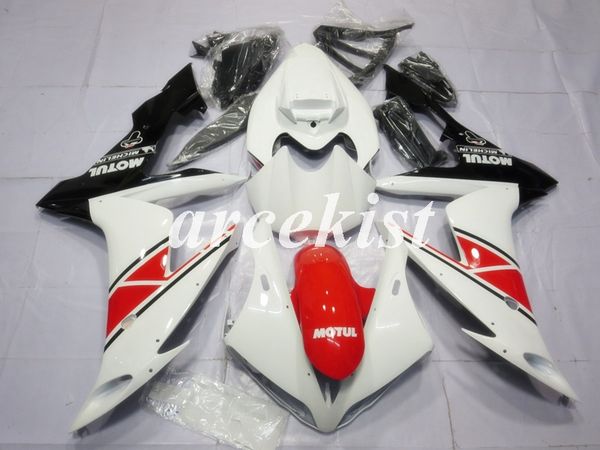 

injection mold new abs motorcycle full fairings kits fit for yamaha yzf-r1 2004 2005 2006 04 05 06 bodywork set white red