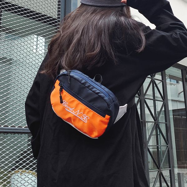 

2020 new original design fashion street hit color chest bag shoulder bag & nylon material width 22cm height 15cm thickness 5cm