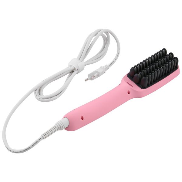 

ceramic electric hair straightening brush hair straightener comb girls ladies wet & dry care styling tool eu/us/uk/au plug, Black