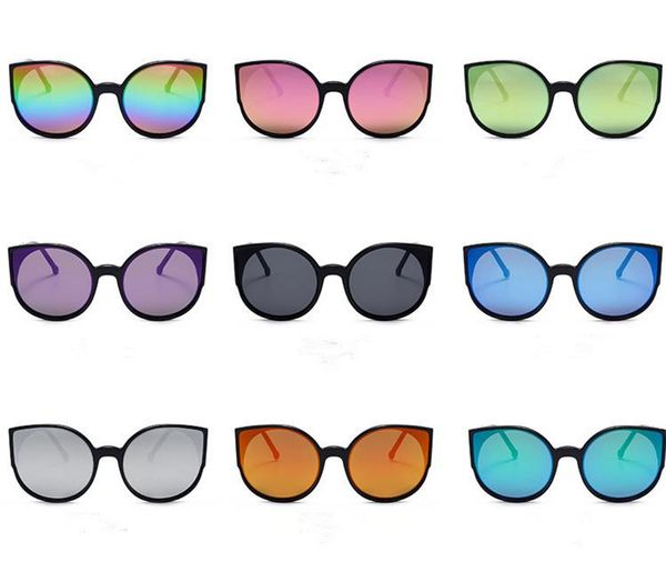 

модные женские индивидуальные солнцезащитные очки cat eye солнцезащитные очки anti-uv spectacle color film eyeglasses gunggle sun glasses a, White;black