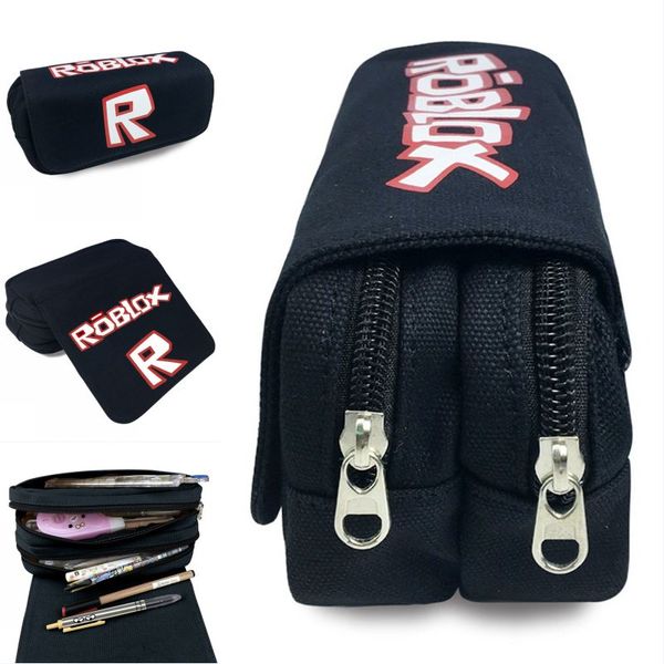 Game roblox pencil case pen bag make up cosmetic bag cartoon student multi function flip stationery bag gift pencil tins cheap pencil case from