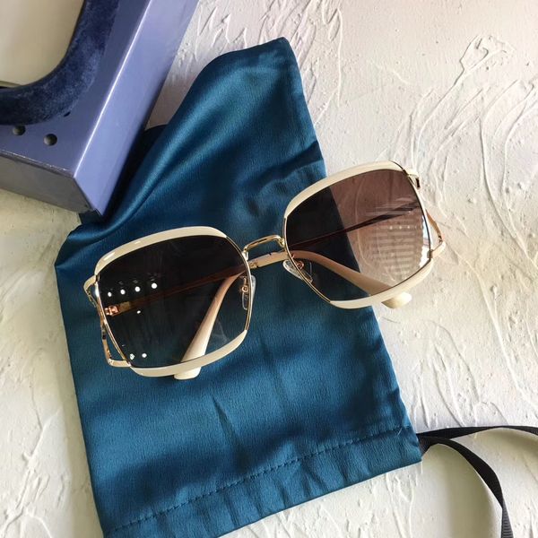 

metal cutout slub-leg sunglasses women's fashion big frame big round face was thin square sunglasses tide popular style no logo, White;black