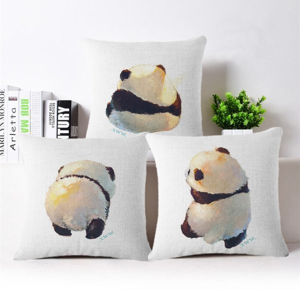 

cute panda neck body pillowcase linen bed travel pillows cover couch seat cushion throw pillow home decoration gift