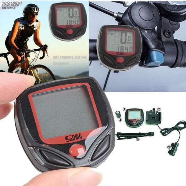 

1pcs waterproof bicycle cycle lcd display digital computer speedometer odometer computing protable satch bicycle accessories