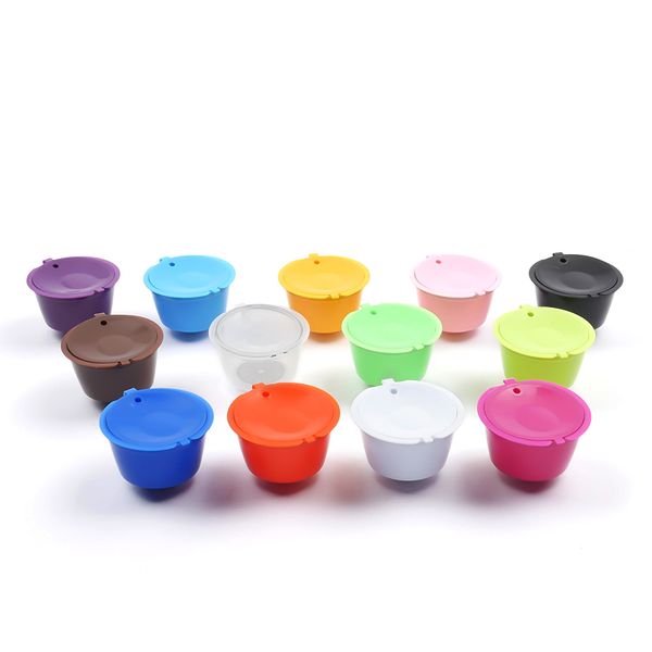 

1pcs 13 colors reusable dolce gusto coffee capsule,plastic refillable compatible dolce gusto coffee filter baskets capsules