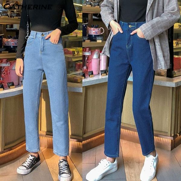 

2020 summer new high waist straight jeans women autumn blue casual loose wide leg jeans trousers striped palazzo pants#j3
