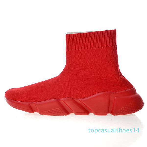 

2020 designer shoes speed trainer casual triple socks flats fashion luxury mens womens trainer black red sock-like sneakers size 36-45 t14