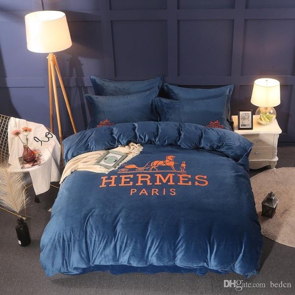 

letter rose red winter bedding suit nordic boutique 4 pieces fleece fabric quilt cover sets bright color 111