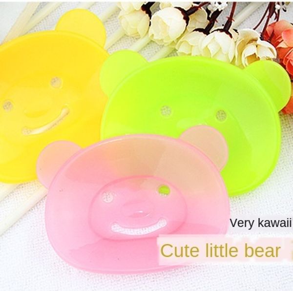 

cartoon little bear monolayer holder box support soap rack originality gift