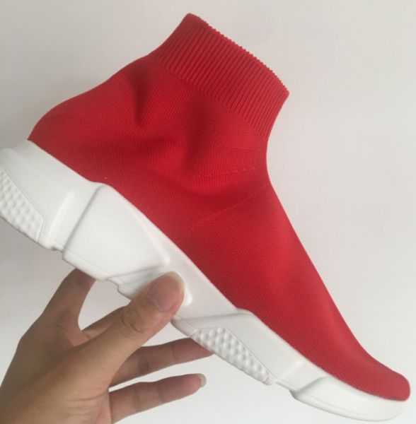 

designer shoes speed sock sneakers mens women stretch-knit mid sneakers lightweight running shoes color black og