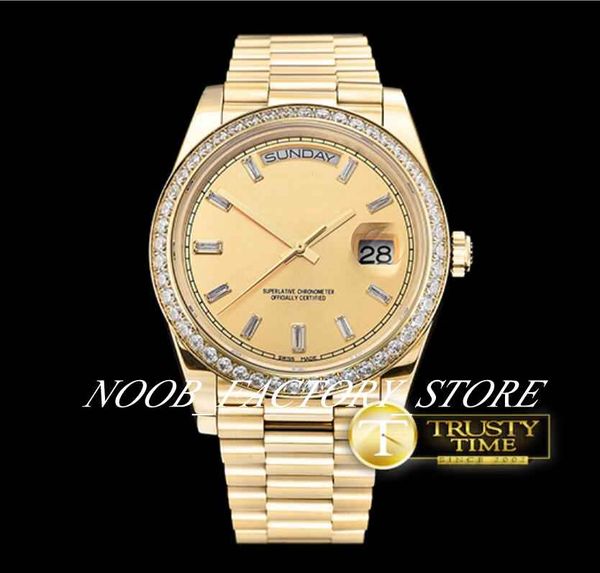 

ТОП завод автоматическое движение 40 мм алмазный ободок из желтого золота с бриллиантами циферблат новый стиль из нержавеющей стали ремешок мужские часы часы оригинальная коробка