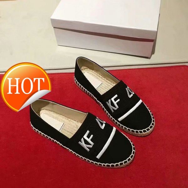 

новый saleembroidered соломенные туфли с обуви головы тигра рыболова, Black