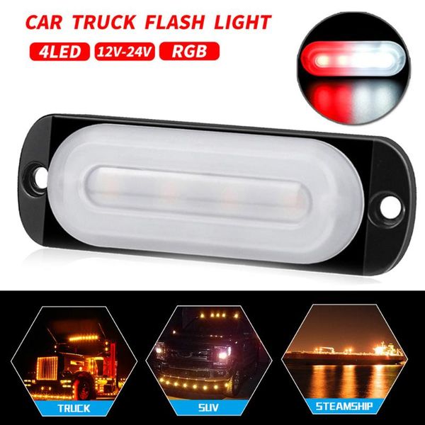

4-led side marker lamps work light for cars trucks motorcycles energy saving 12w reducing power consumption by 40% to 80%