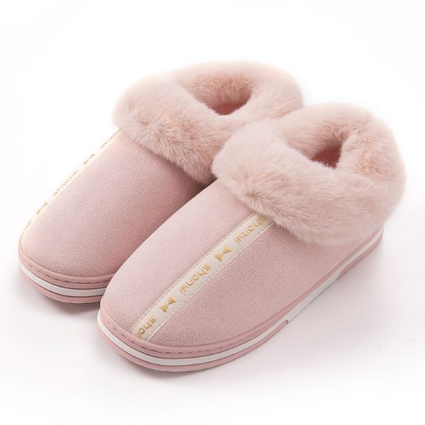 

garden slippers women home indoor winter women house slippers large size casual home plus velvet warm shoes fur, Black