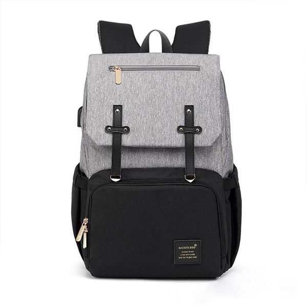 

waterproof mummy backpack diaper bag baby stroller bag large capacity handbag nursing nappy usb rechargeable holder