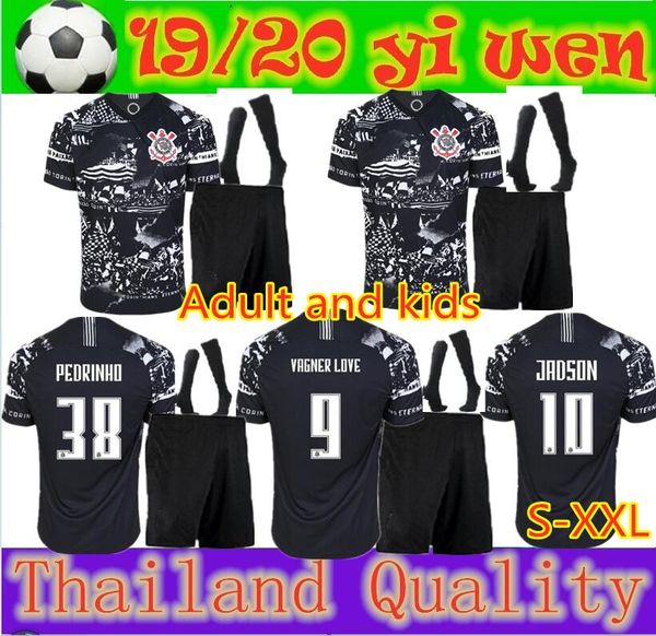 

and kids 2019 2020 brazil corinthian paulista soccer jersey 19 20 clayton jadson romero pablo m.gabriel football jerseys man wom, Black;yellow