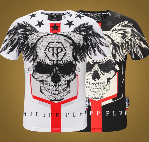 

2019 de igner t hirt clothing luxury hirt fa hion ummer hort leeve neck cotton hipping 13 philipp men 13 plein men t hirt