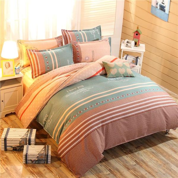 

4pcs cotton bedding four-piece forest print quilt cover sheets pillowcase comfortable and healthy suitable for family adult
