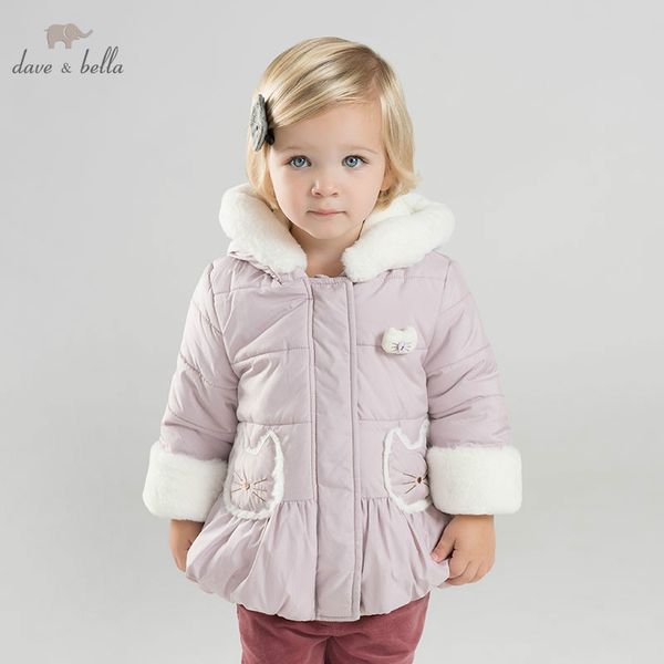 

dbm9199 dave bella winter baby girls lovely hooded coat infant padding jacket children coat kids padding outerwear, Blue;gray