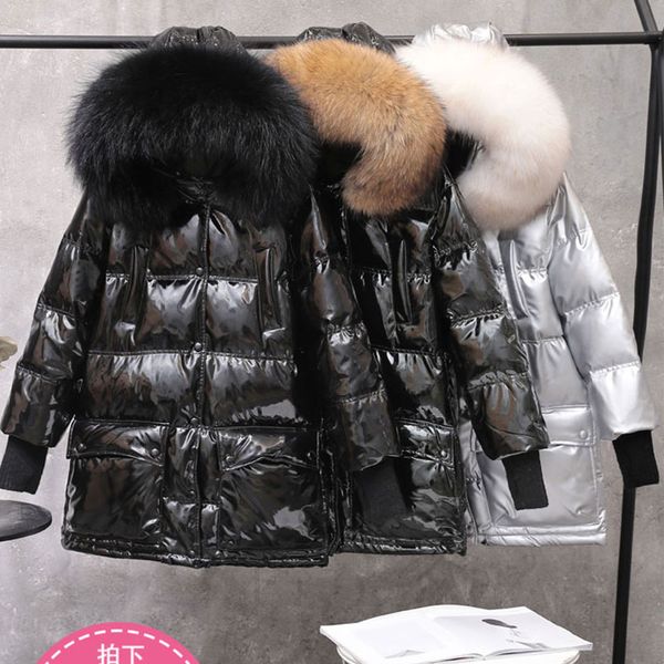 

winter jacket women real fur coat waterproof parkas duck down lining winter coat real raccoon fur collar warm black streetwear