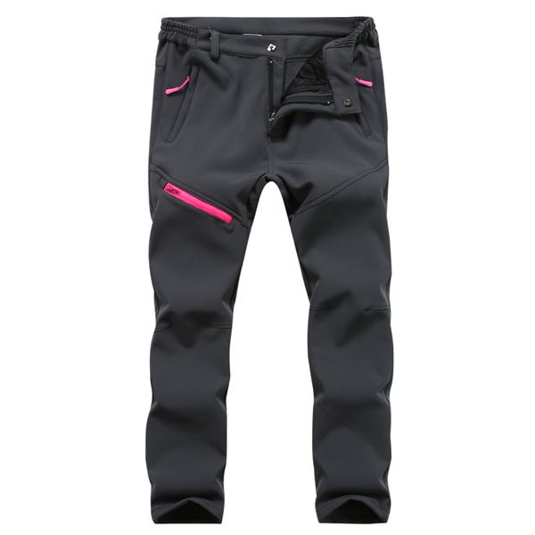 

fashion-2020men sport trousers outdoor trekking skiing fishing softshell hiking pants fleece thick warm waterproof autumn winter pants women, Black;green