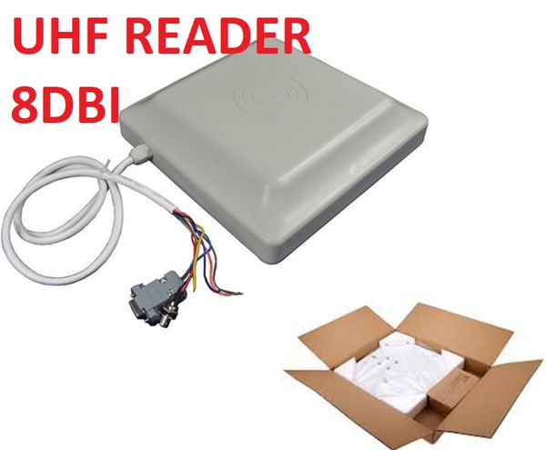 

8dbi antenna uhf rfid reader us/eu 900mhz integrated passive long reading distance reader rs232/wifi interface for parking access control